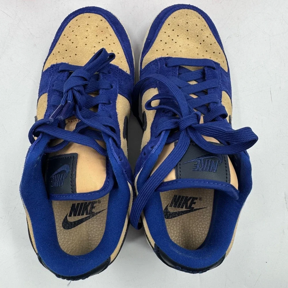 Nike Dunk‎ Low LX Deep Royal Blue Dark Obsidian Suede Sneakers Shoes DV741-400